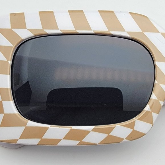 *SOLD* Forever 21 00458341 Brown Checkered Frame Grey Lens Bad Bunny Sunglasses - Picture 12 of 12